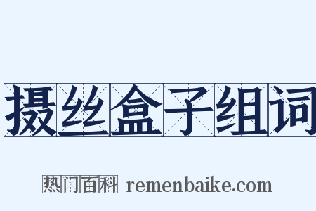 摄丝盒子组词是什么意思的图片
